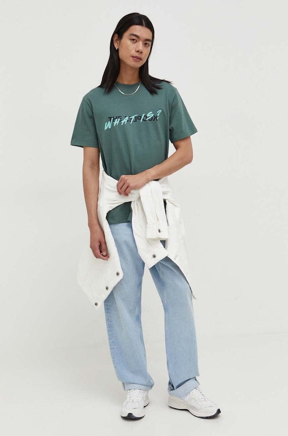 The Kooples t-shirt bawełniany HTSC28015K zielony SS24