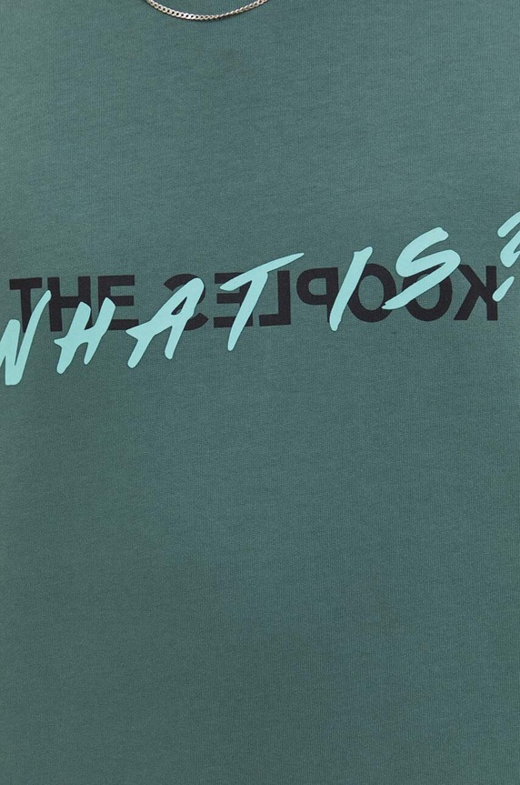 The Kooples t-shirt bawełniany HTSC28015K zielony