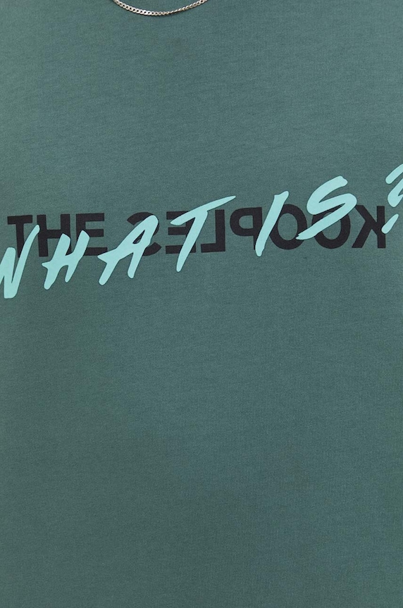 The Kooples t-shirt bawełniany HTSC28015K zielony