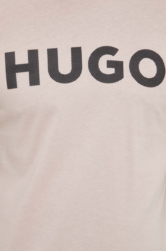 HUGO t-shirt bawełniany różowy 50513309