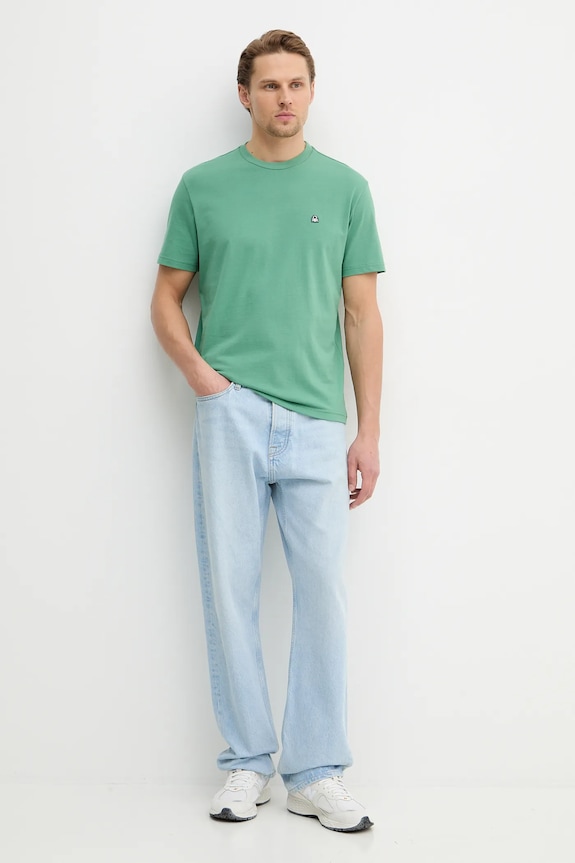 Bavlnené tričko United Colors of Benetton 3MI5J1AF7 zelená SS26