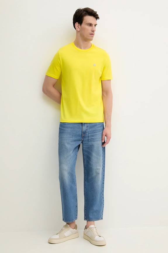 United Colors of Benetton tricou din bumbac 3MI5J1AF7 galben SS26