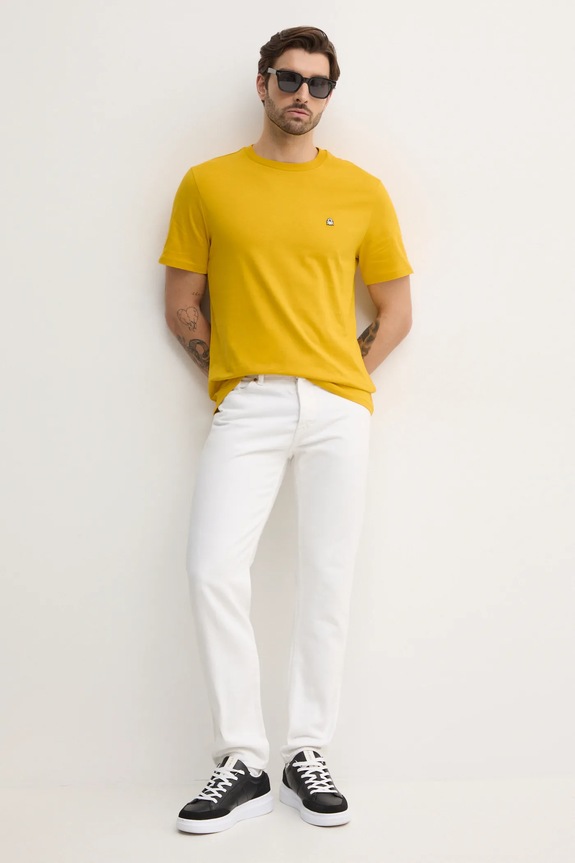 Bavlnené tričko United Colors of Benetton 3MI5J1AF7 žltá SS26