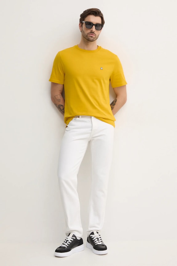 Bavlnené tričko United Colors of Benetton 3MI5J1AF7 žltá SS26