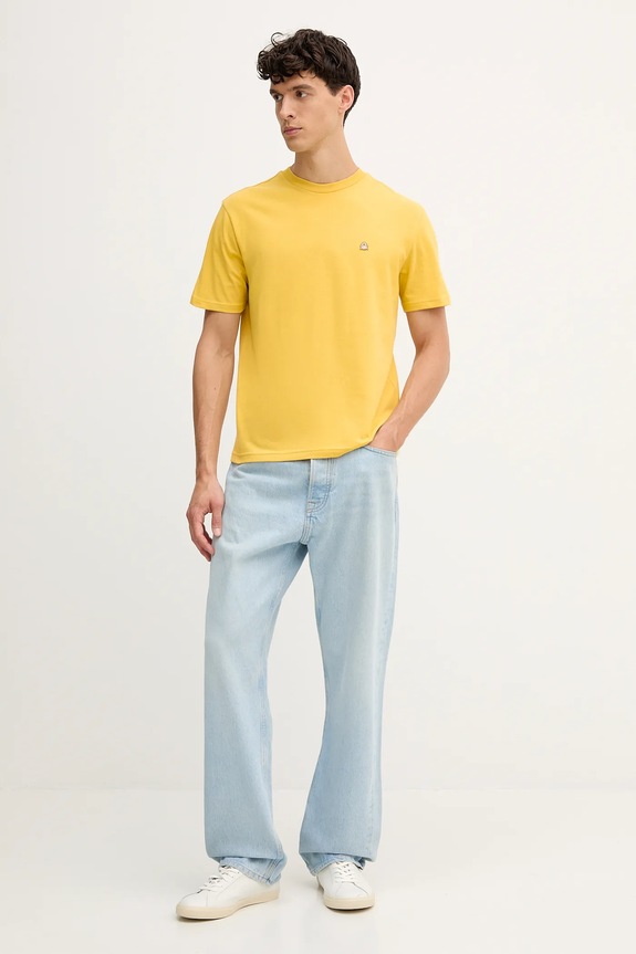 United Colors of Benetton tricou din bumbac 3MI5J1AF7 galben SS26