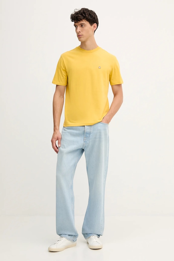 United Colors of Benetton tricou din bumbac 3MI5J1AF7 galben SS26
