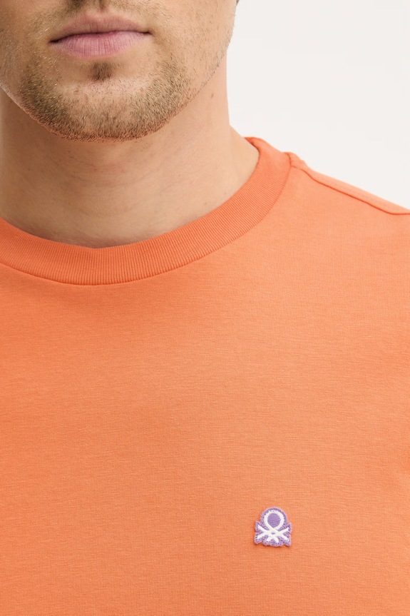 Bavlnené tričko United Colors of Benetton 3MI5J1AF7 oranžová
