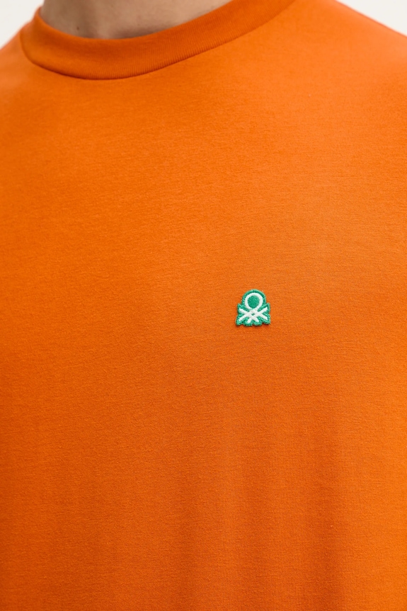 Bavlnené tričko United Colors of Benetton 3MI5J1AF7 oranžová