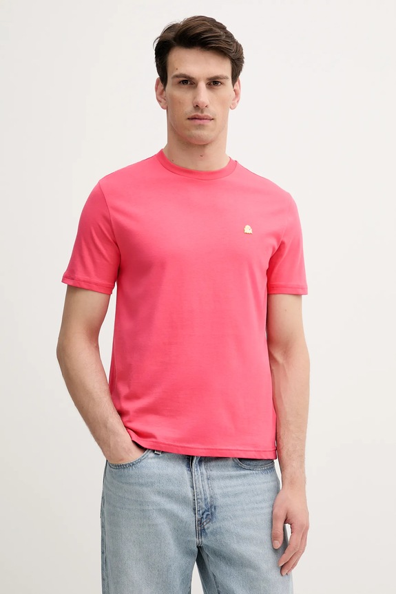 United Colors of Benetton tricou din bumbac uni roz 3MI5J1AF7