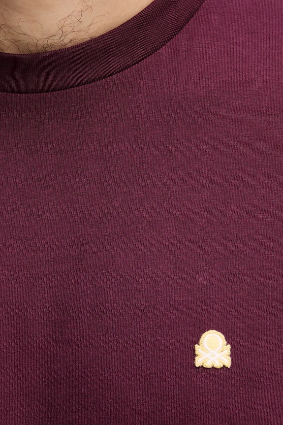 United Colors of Benetton tricou din bumbac 3MI5J1AF7 burgundia