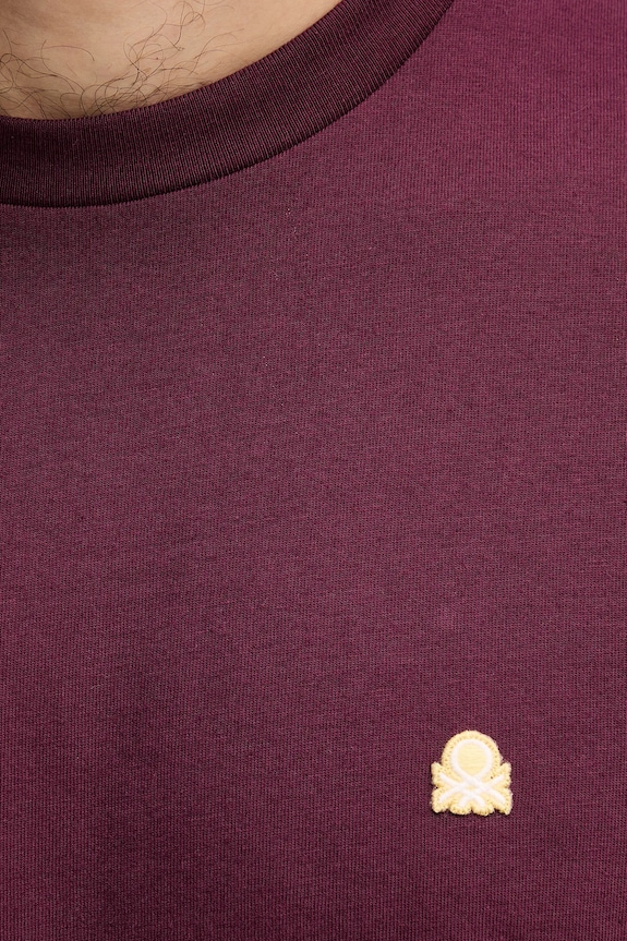 United Colors of Benetton tricou din bumbac 3MI5J1AF7 burgundia