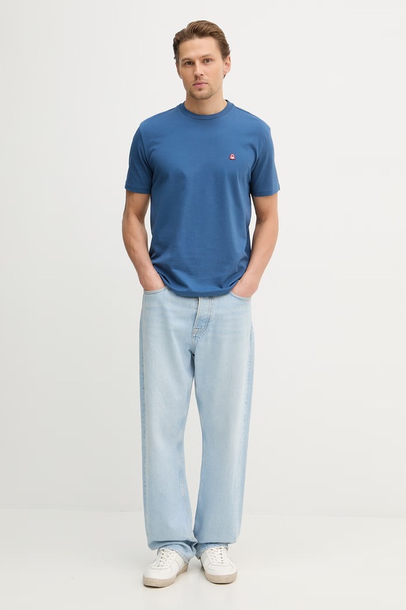 United Colors of Benetton tricou din bumbac 3MI5J1AF7 albastru SS26