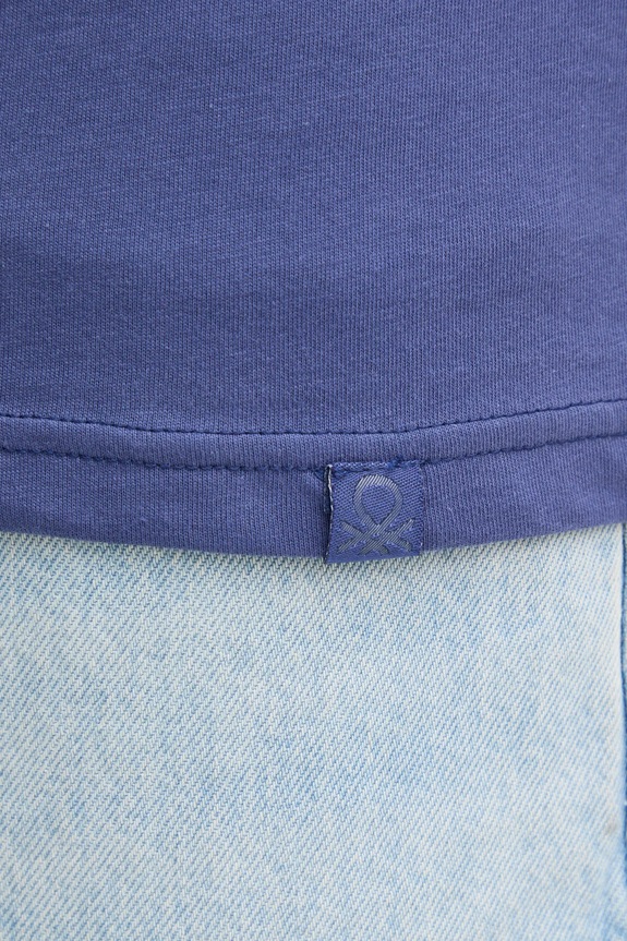 Bavlněné tričko United Colors of Benetton 3U53J1F15 námořnická modř