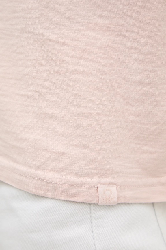 Pamučna majica United Colors of Benetton 3JE1J19A5 roza