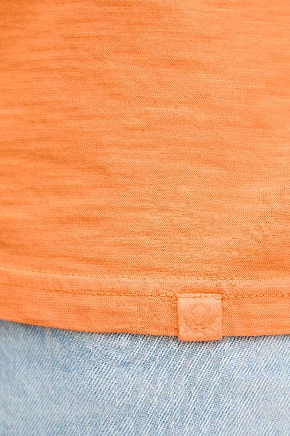 United Colors of Benetton tricou din bumbac portocaliu 3JE1J19A5