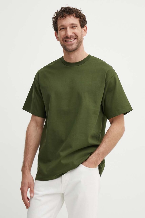 Bavlněné tričko United Colors of Benetton zelená 3MI6U108T