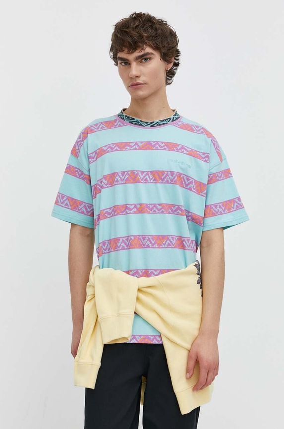 Quiksilver pamut póló pamut türkiz EQYKT04340