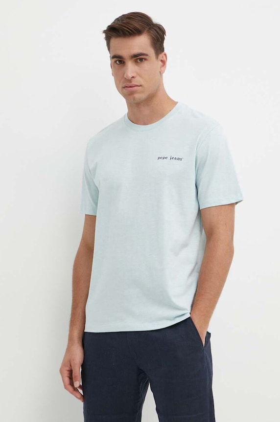 Pamučna majica Pepe Jeans CLAUS Planet friendly plava PM509368