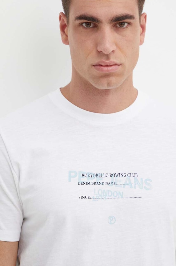 Бавовняна футболка Pepe Jeans CINTHOM білий PM509369