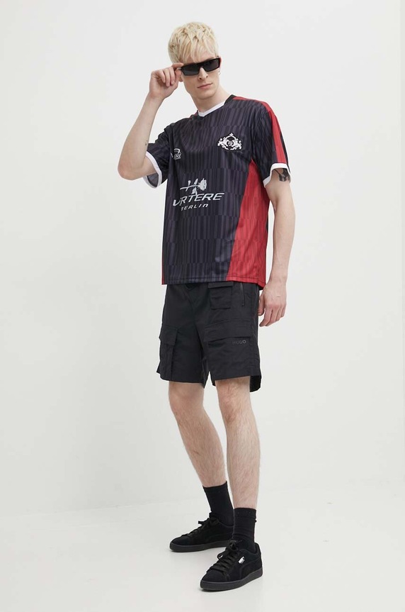 Majica kratkih rukava Vertere Berlin SOCCER VER.T242 crna SS24