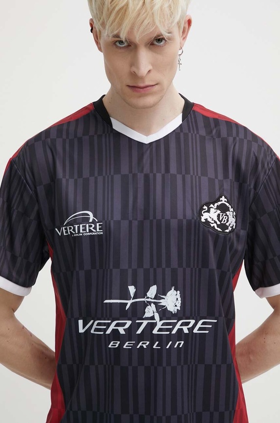 Majica kratkih rukava Vertere Berlin SOCCER crna VER.T242