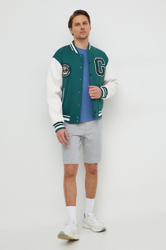 Sisley tricou din bumbac 3I1XS101J albastru AW25