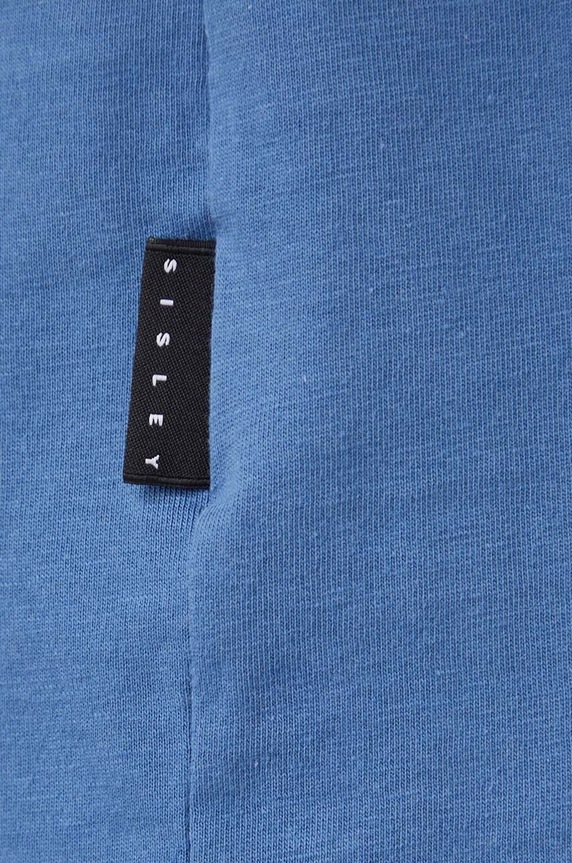 Sisley tricou din bumbac 3I1XS101J albastru