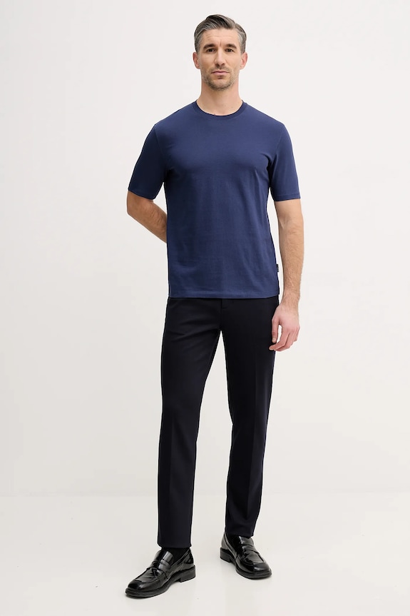 Sisley t-shirt bawełniany 3I1XS101J granatowy AW25
