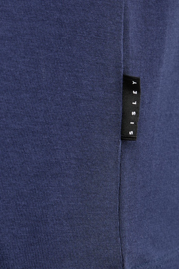 Sisley t-shirt bawełniany 3I1XS101J granatowy