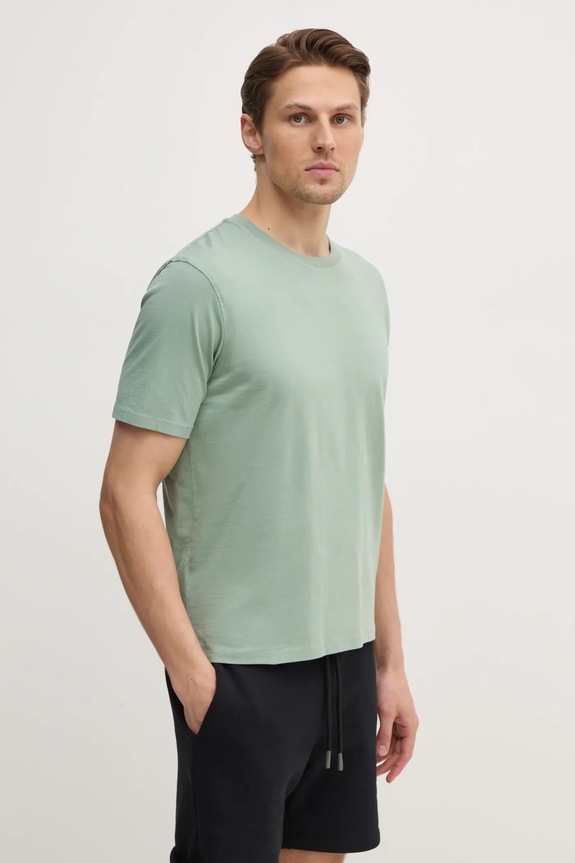 Sisley t-shirt bawełniany bawełna zielony 3I1XS101J