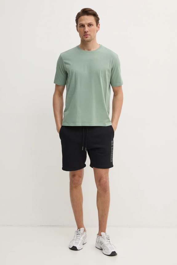 Sisley t-shirt bawełniany 3I1XS101J zielony AW25