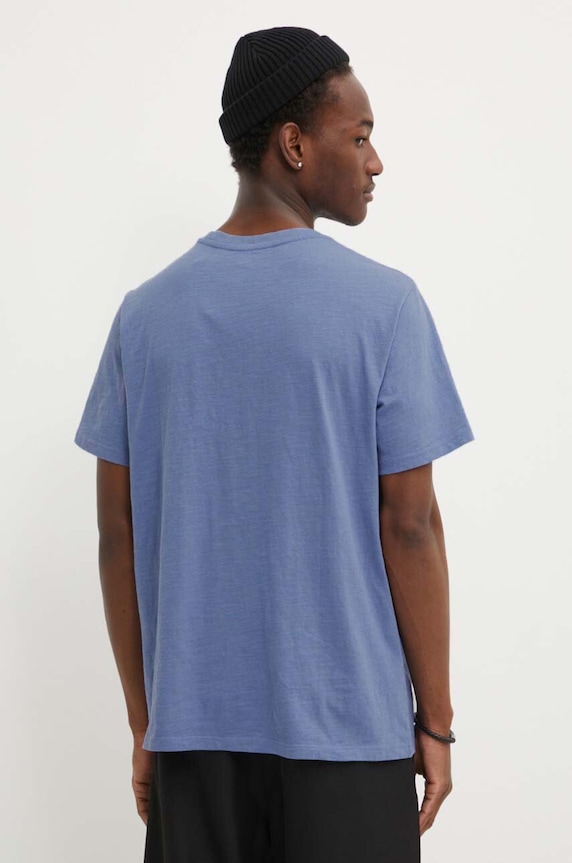 Odzież Levi's t-shirt męski bawełniany SS CLASSIC POCKET TEE 19342 fioletowy