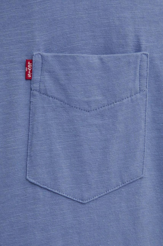 Levi's t-shirt męski bawełniany SS CLASSIC POCKET TEE fioletowy 19342