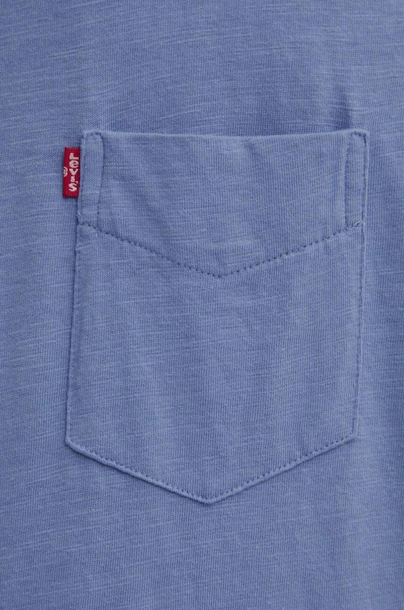 Levi's t-shirt męski bawełniany SS CLASSIC POCKET TEE fioletowy 19342