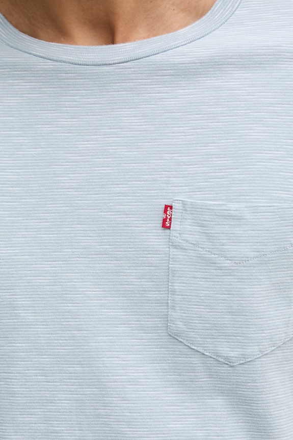 Levi's t-shirt da uomo in cotone SS CLASSIC POCKET TEE 19342 blu