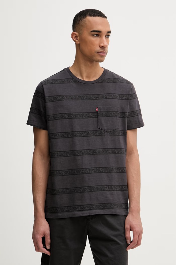 Levi's t-shirt męski bawełniany SS CLASSIC POCKET TEE czarny 19342