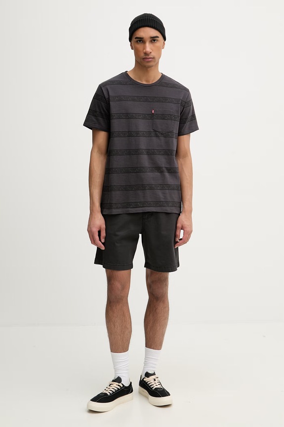 Levi's t-shirt męski bawełniany SS CLASSIC POCKET TEE 19342 czarny SS26