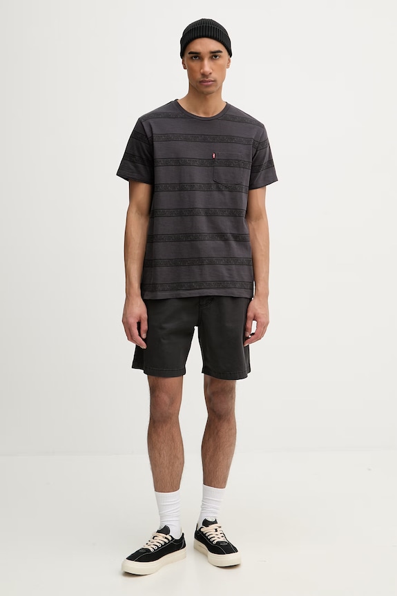 Levi's t-shirt męski bawełniany SS CLASSIC POCKET TEE 19342 czarny SS26
