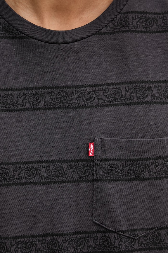 Levi's t-shirt męski bawełniany SS CLASSIC POCKET TEE 19342 czarny