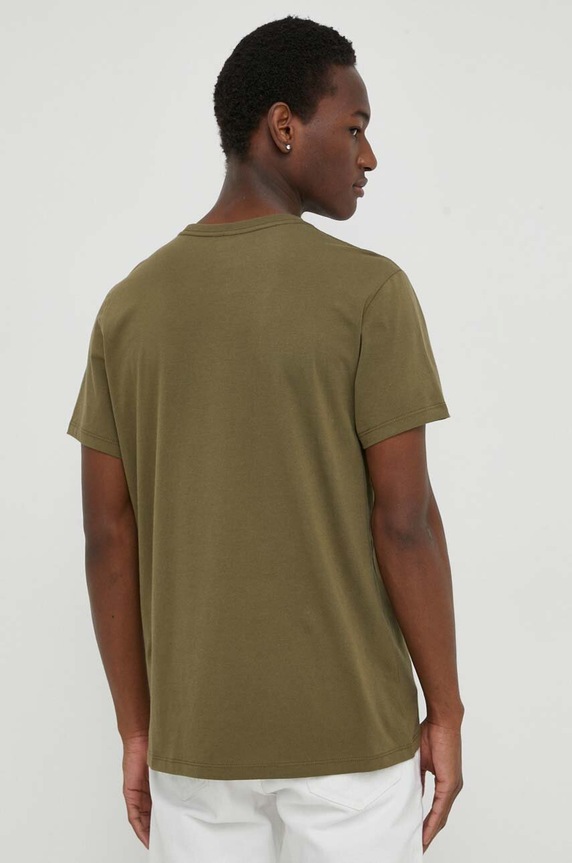 Bavlnené tričko Levi's 2-pak zelená 79541