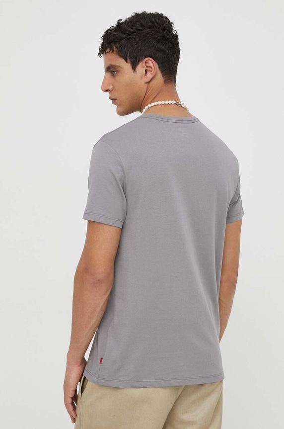 Bavlnené tričko Levi's 2-pak 79541 sivá