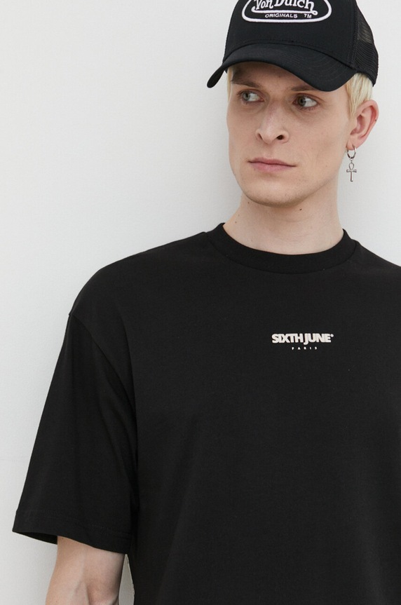 Ruházat Sixth June pamut póló 23981. fekete