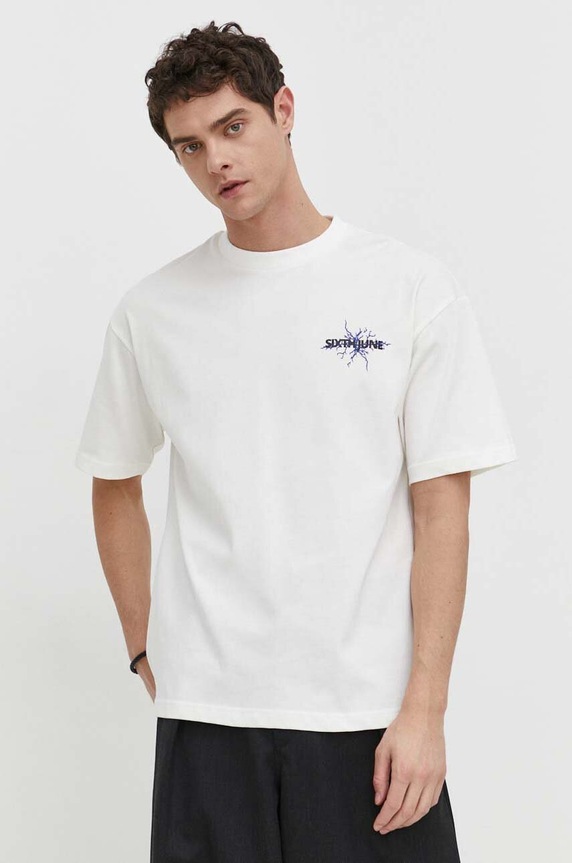 Sixth June tricou din bumbac alb 25145
