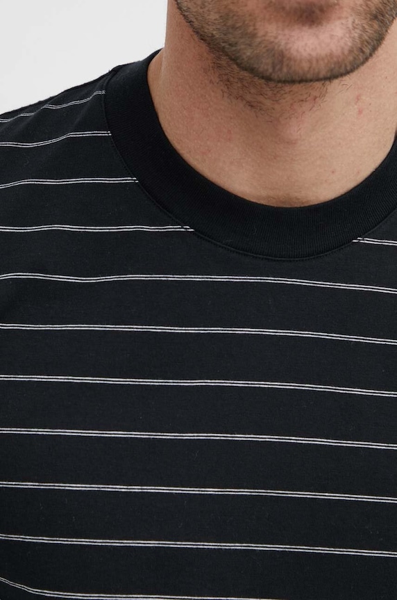 Sisley t-shirt bawełniany 3QPBS103C czarny