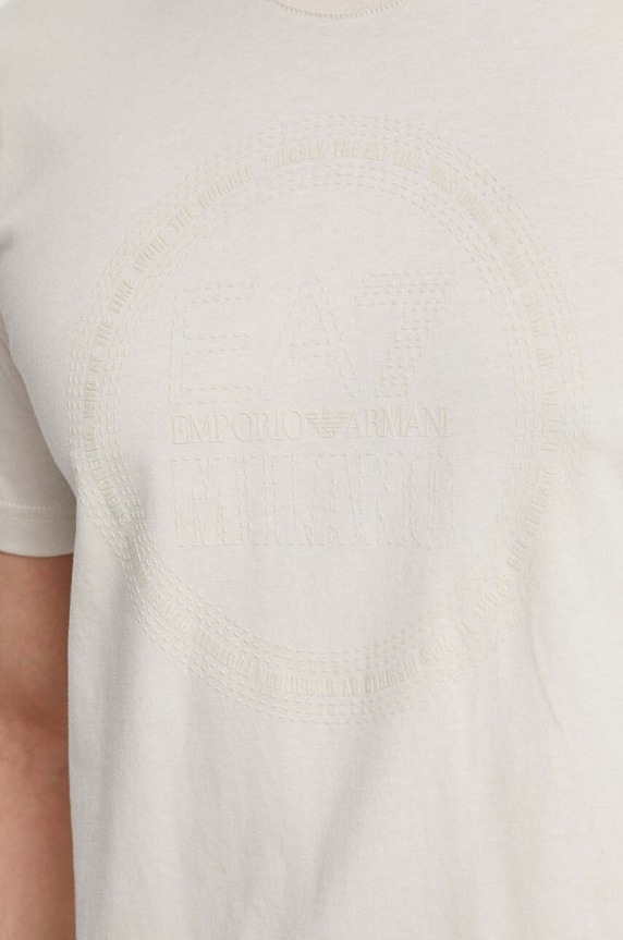 EA7 Emporio Armani t-shirt bawełniany PJTJZ.3DPT39.1946 beżowy
