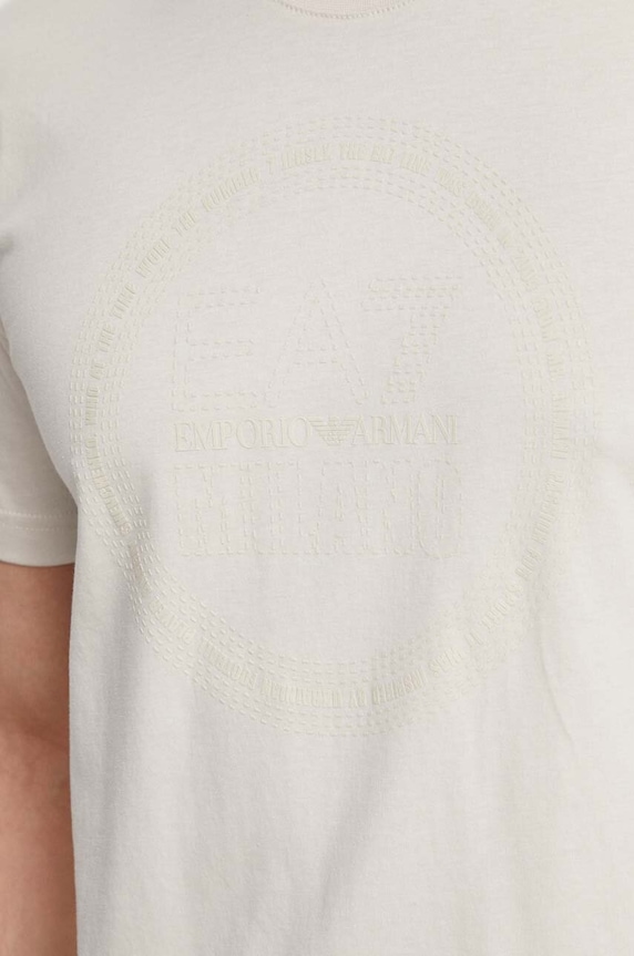 EA7 Emporio Armani t-shirt bawełniany PJTJZ.3DPT39.1946 beżowy