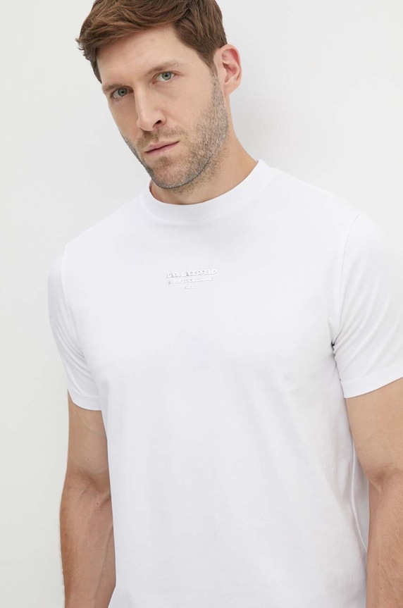Karl Lagerfeld tricou print alb 542221.755080