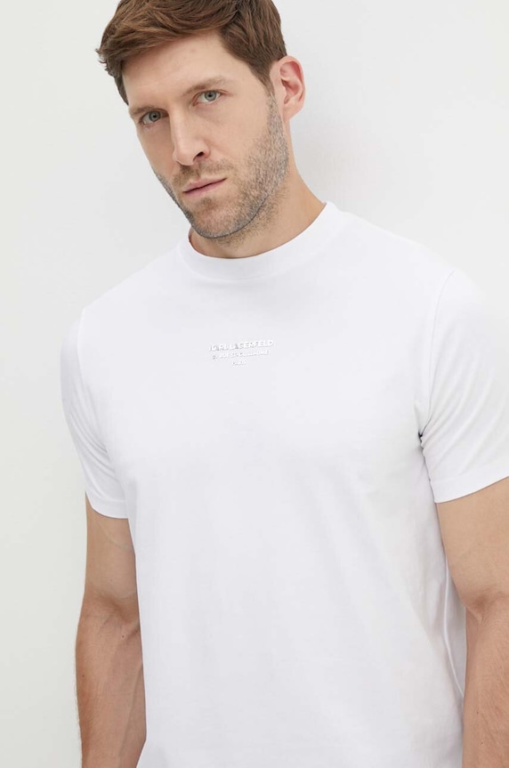 Karl Lagerfeld tricou print alb 542221.755080