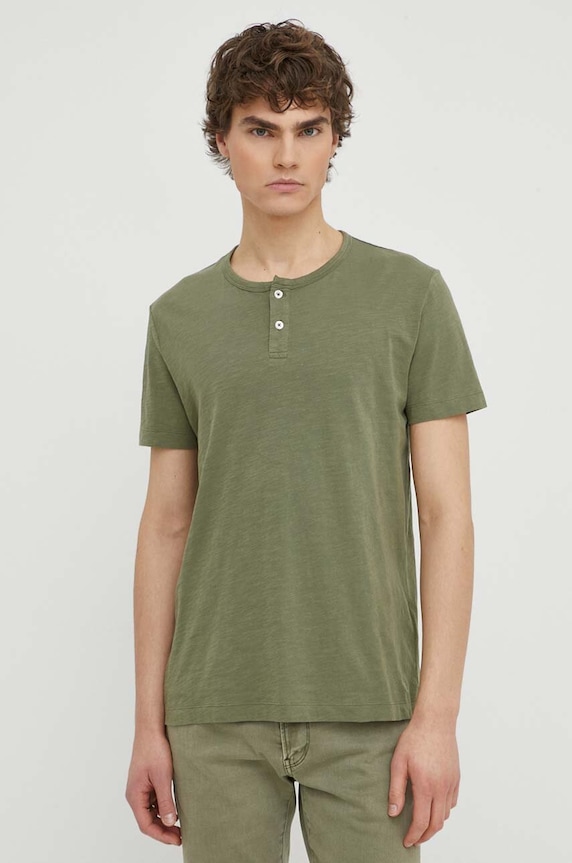 Marc O'Polo tricou din bumbac fixat verde 423217651236