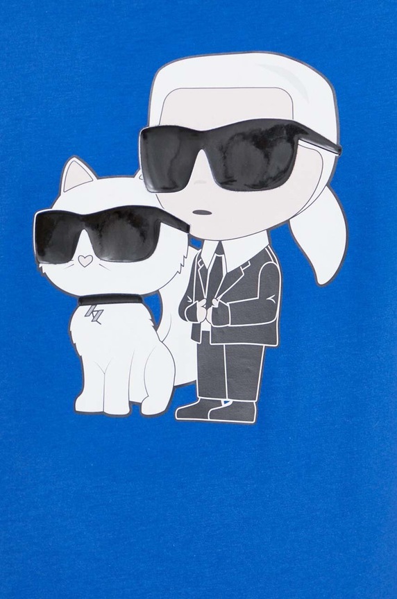 Karl Lagerfeld t-shirt bawełniany 542241.755061 niebieski